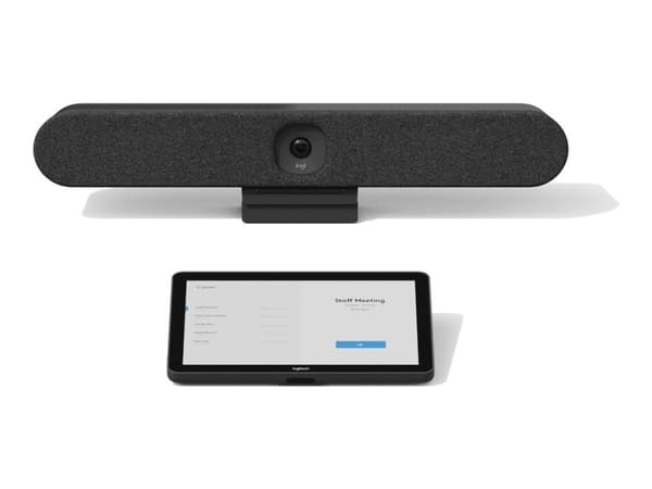 Logitech Tap IP Appliance Room Solutions Huddle + Small Rooms - Videokonferansesett (Logitech Rally Bar Huddle, Logitech Tap IP) - grafitt
