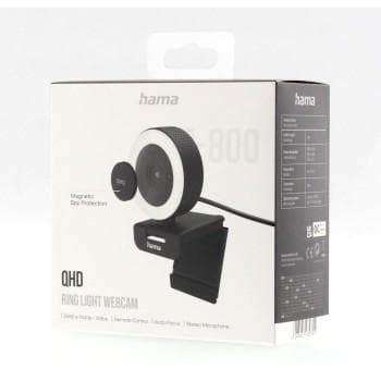 Hama Webcam with "C-800 Pro" Ring Light, QHD, 139993