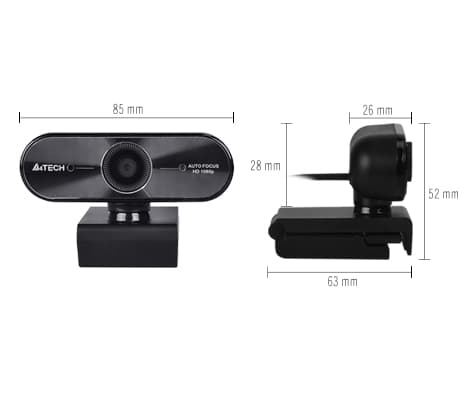 CAMERA web A4TECH, Full HD rez 1920 x 1080, USB 2.0, microfon, autofocus, 75grade vizibilitate, negru, "PK-940HA" (timbru verde 0.18 lei)