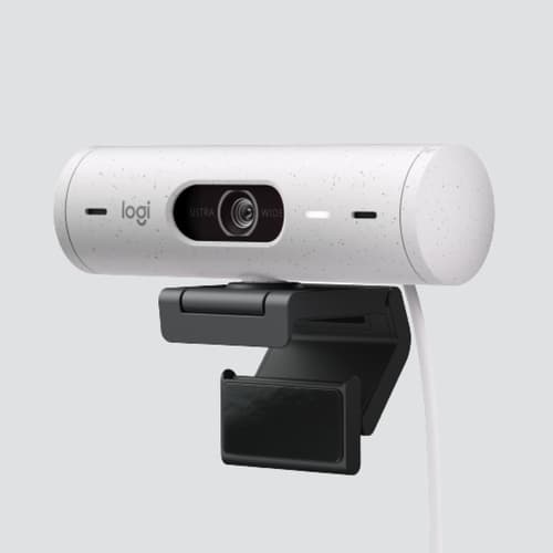 LOGITECH BRIO 500 Full HD Webcam - OFF-WHITE - USB-C Hvit