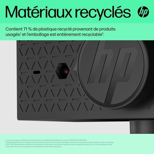 Webbkamera - HP - 625 FHD - Upplösning 1080p - Inbyggd mikrofon - USB Svart