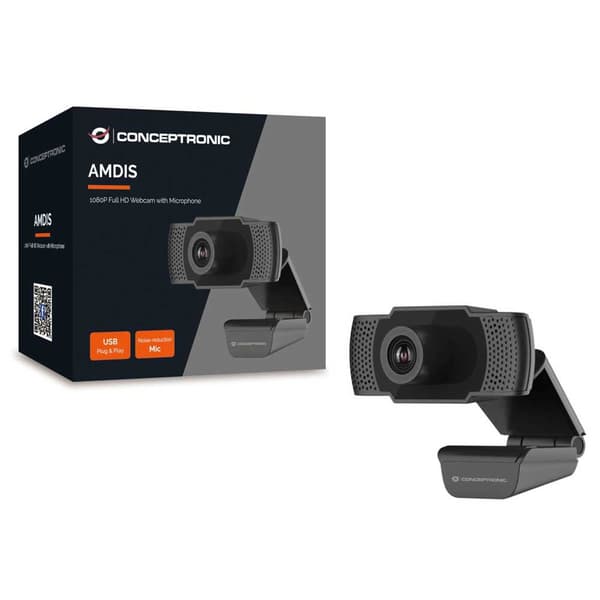 Conceptronic Webcam Amdis01b 1080p Full Hd Sort