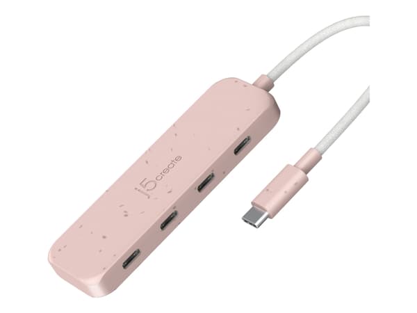j5create JCH345ER - Hubb - miljövänlig, USB-C - 4 x USB-C 3.2 Gen 2 - skrivbordsmodell
