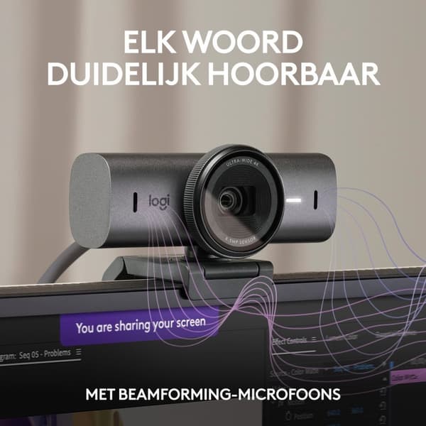 Logitech MX Brio - Webcam - 4K Ultra HD - 1080p/60fps - USB C - Grafit
