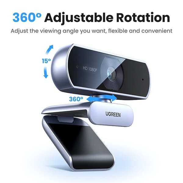 Ugreen CM678 USB HD Webbkamera - Grå