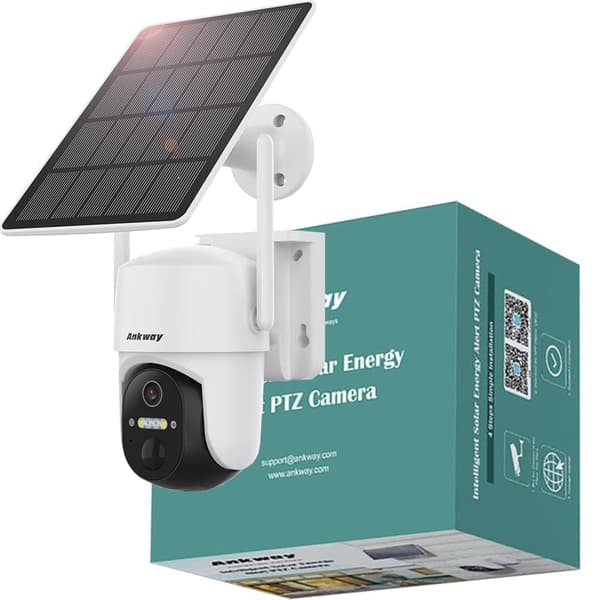Choetech WiFi-kamera med Android/iOS-kontrollapp + 5W solcellepanel (ASC005)