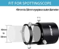 Miniatyrbild 4 av 6: Svbony SV123 Spotting Scope Adapter, Spotting Scope Camera Adapter, Justerbar längd T Adapter Kompatibel med SV46