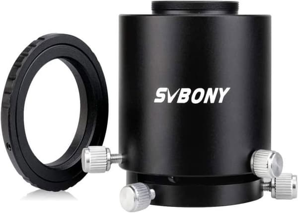 Svbony SV123 Spotting Scope Adapter, Spotting Scope Camera Adapter, Justerbar längd T Adapter Kompatibel med SV46