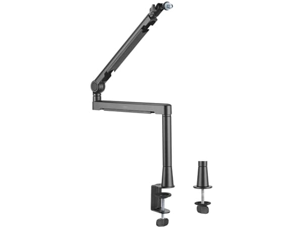LogiLink Professional Studio Microphone Boom Arm Stand, aluminum, black