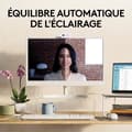 Miniatyrbild 3 av 6: Webbkamera - Full HD 1080p - Logitech - Brio 100 - Integrerad mikrofon - Vit