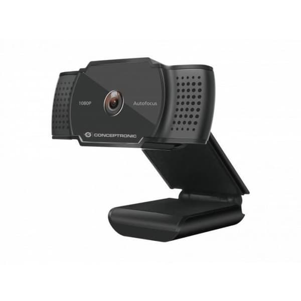 Webbkamera - CONCEPTRONIC - AMDIS 1080P HD - 1920x1080 - Inbyggd mikrofon - USB 2.0 Svart