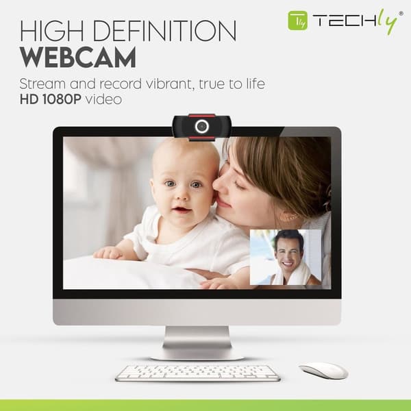 Techly I- -60T webcam 1920 x 1080 pixels USB 2.0 Sort