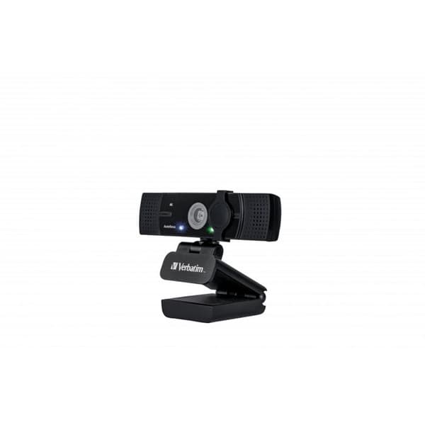 Webbkamera - Verbatim - AWC-03 - 4K Ultra HD - Autofokus - Mikro omnidirektionella - Svart