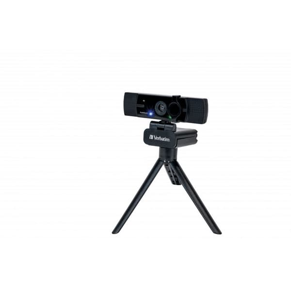 Webbkamera - Verbatim - AWC-03 - 4K Ultra HD - Autofokus - Mikro omnidirektionella - Svart Svart