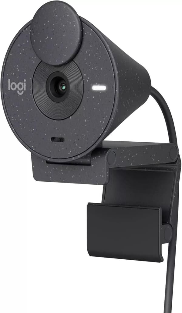 Web-kamera - Full HD 1080p - Logitech - Brio 300 - Integroitu mikrofoni melunvaimennuksella - Este - Grafiitti