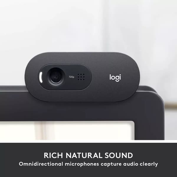 Logitech C505 HD Webcam - Streaming Webcam, 720p HD eksternt USB-kamera - Grå