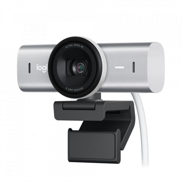 Logitech MX Brio Ultra HD 4K -web-kamera, hopea Harmaa