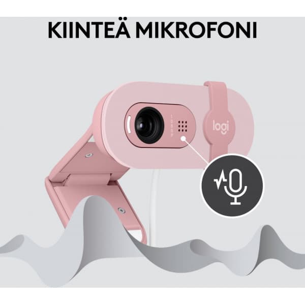 Logitech Brio 100 -webbkamera, rosa