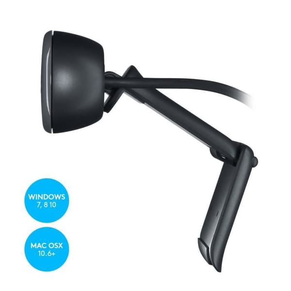 Webbkamera - 720p - Logitech - C270 - Integrerad mikrofon - Svart