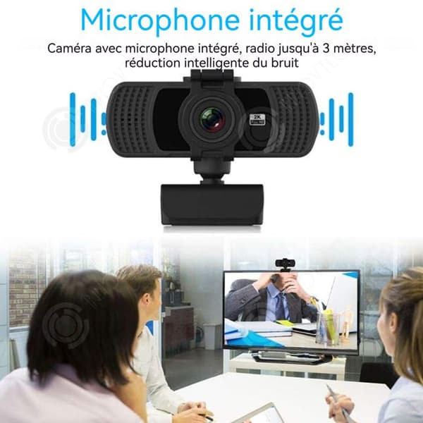 INN Webcam för PC 2k rotation 360 grader inbyggd brusreducerande mikrofon strömmande webcam dator kamera