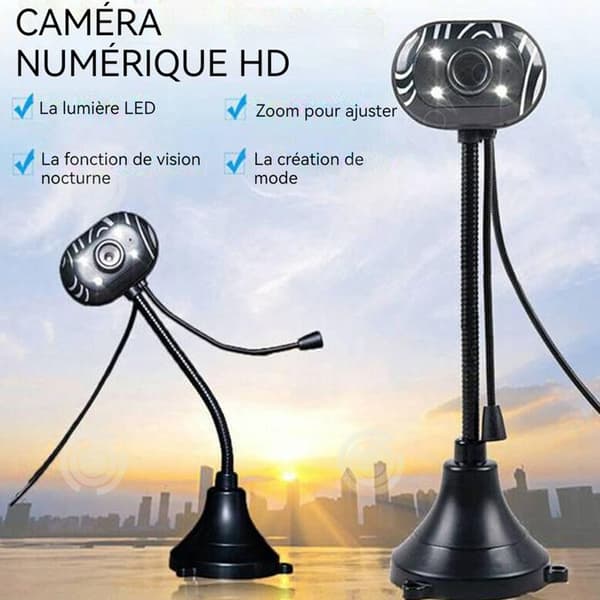 INN USB-webbkamera 480P HD PC-kamera Lång pol 360 graders rotation för videosamtal Desktop Bärbar webbkamera