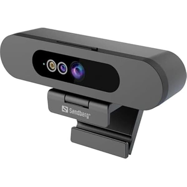 Webbkamera - Sandberg - Face-ID Webcam 2 - 1080p - USB-kabel - Svart