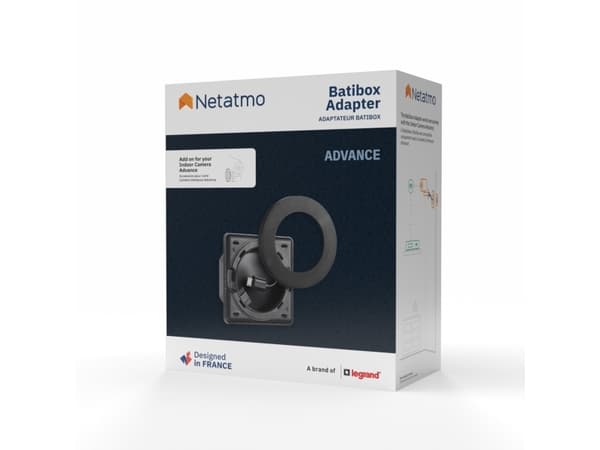Netatmo NPC-BAT-B, Sovitinrengas, Sisätiloissa, Musta, Netgear, 1 kpl, Laatikko, Pakkaus