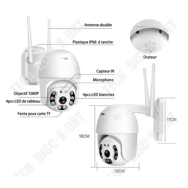 TD® 1080P Mini WIFI bollmaskin moln biljard boll maskin vattentät 360 graders roterande boll maskin fjärrkontroll nattseende