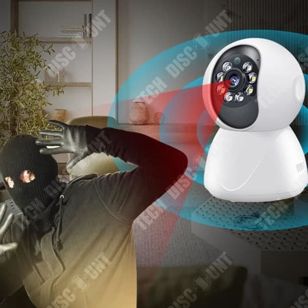 TD® Indoor wifi trådlös kamera 3 miljoner pixlar 360 graders rotation mobiltelefon fjärrkamera