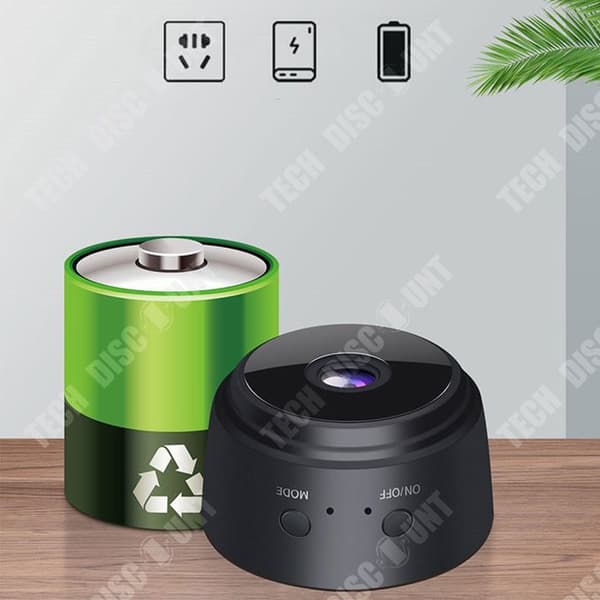 Övervakning Smart Small Hemnätverk Övervakning Webbkamera Liten Black Bean Kamerakabel Gratis webbkameraövervakning 44mm*24mm*44 mm