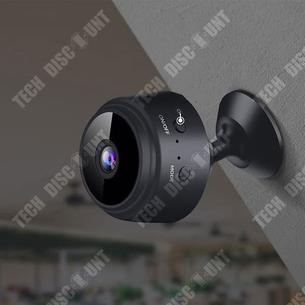 Övervakning Smart Small Hemnätverk Övervakning Webbkamera Liten Black Bean Kamerakabel Gratis webbkameraövervakning 44mm*24mm*44 mm