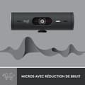 Miniatyrbild 4 av 6: Logitech Brio 500 webbkamera HD-webbkamera med dubbla brusreducerande mikrofoner - grafit