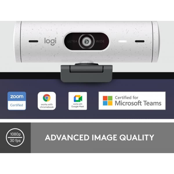 Logitech Brio 500 -web-kamera, valkoinen