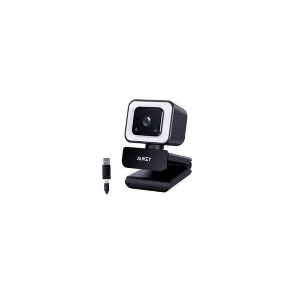 Aukey PC-LM6 Stream Series med ringljus Full HD-webbkamera med 1/3"-CMOS-sensor svart