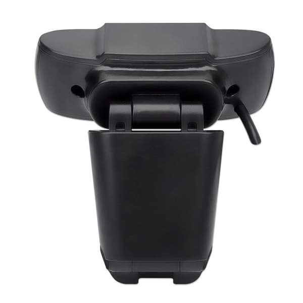 Manhattan USB-webcam, to megapixels (udsalgspris), 1080p Full HD, USB-A, integreret mikrofon, justerbar klipsbase, 30 billeder pr. sekund, sort, tre