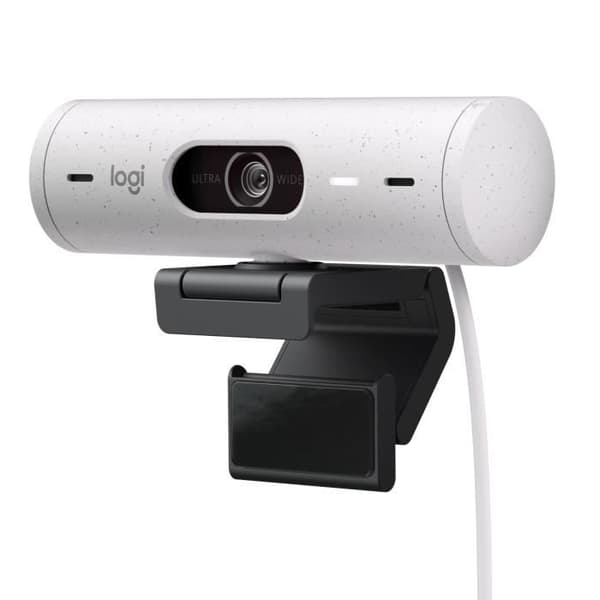 Logitech Brio 500 webbkamera HD-webbkamera med dubbla brusreducerande mikrofoner - Vit Vit