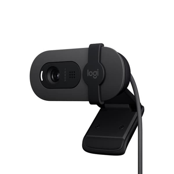 Logitech Brio 100 Full HD-webbkamera med sekretess, automatisk ljuskorrigering, USB-A - grafit