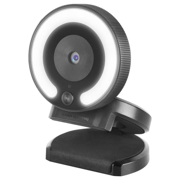 Mars Gaming MWPRO Noir - Webbkameror Full HD - Optik 90 - Ljusring, Mikrofon HQ