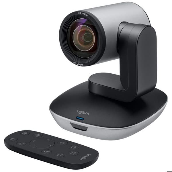 Logitech PTZ Pro 2 Videokonferenskamera - Svart, Silver - USB - 1920 x 1080 Video - Autofokus