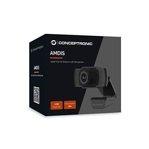 Conceptronic AMDIS01B Webbkamera AMDIS 1080p Full HD + Mikrofon