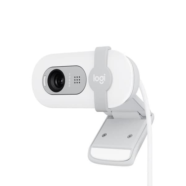 Webbkamera - Full HD 1080p - Logitech - Brio 100 - Integrerad mikrofon - Vit
