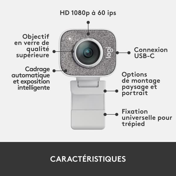 StreamCam Webcam - FHD - LOGITECH - Hvid