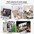 Miniatyrbild 4 av 4: INN Webcam för PC 4k med extra ljus, inbyggd mikrofon, 360 graders rotation, streamingwebbkameror, webbkameror för streaming.