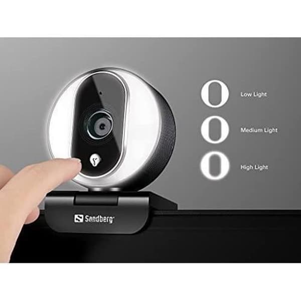 Webbkamera - Sandberg - Streamer USB Webcam Pro - 1920x1080 - Integrerad mikrofon - Automatisk justering