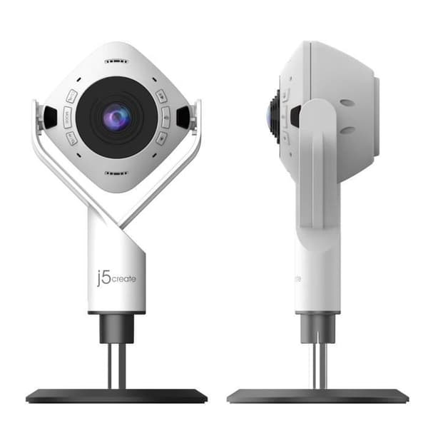 Webbkamera 360° - j5create - JVU368-N - HD - Ekoavstängning - Professionell högtalare