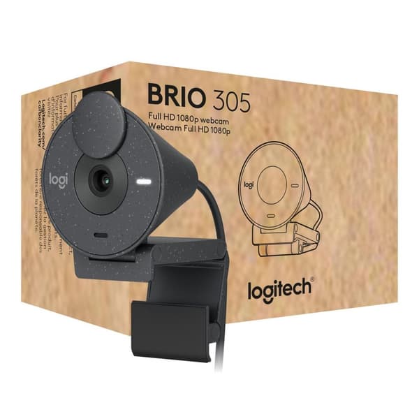 Logitech Brio 305 -verkkokamera, 2 Mp, 1920x1080 pikseliä, USB-C, grafiitti, 960-001469 Grafiitti