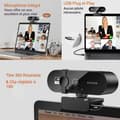 Miniatyrbild 3 av 4: INN Webcam för PC 3840x2160 30fps autofokus med objektivskydd, brusreducerande mikrofon, 360 graders rotation, plug and play, streaming-webbkamera