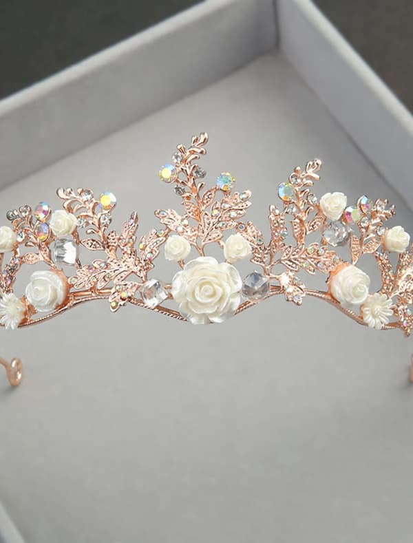 Bröllop Legering Crown Tiaras med Metall 1 st. Bröllop / Fest / afton Hårbonad #8484817