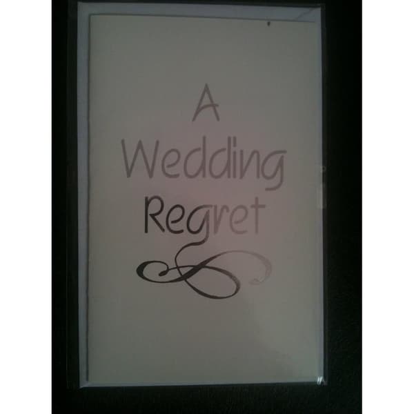 Cameos A wedding regret Card Greetings Card White/Black One Size