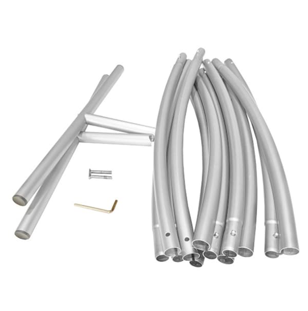 Bryllupsbue-Rund - Sølv 200cm Festdekoration | MonsterShop